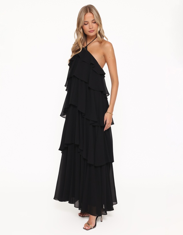 Petal & Pup - Chasity Halterneck Maxi Dress - Black