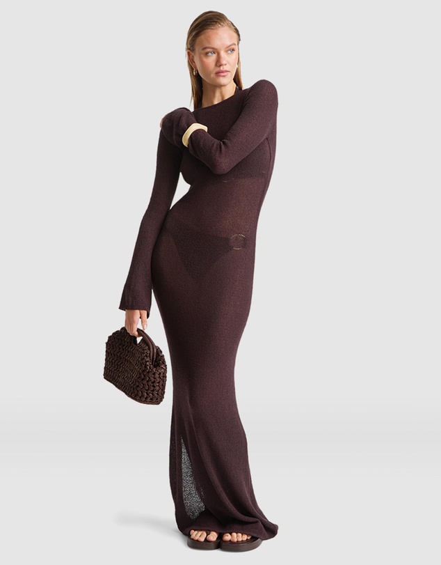 TALA - Multiway Gold Ring Knit Maxi Dress