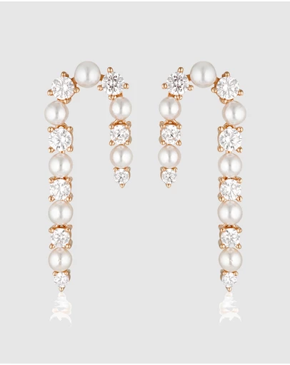 Georgini - Candy Cane Pearl Earrings