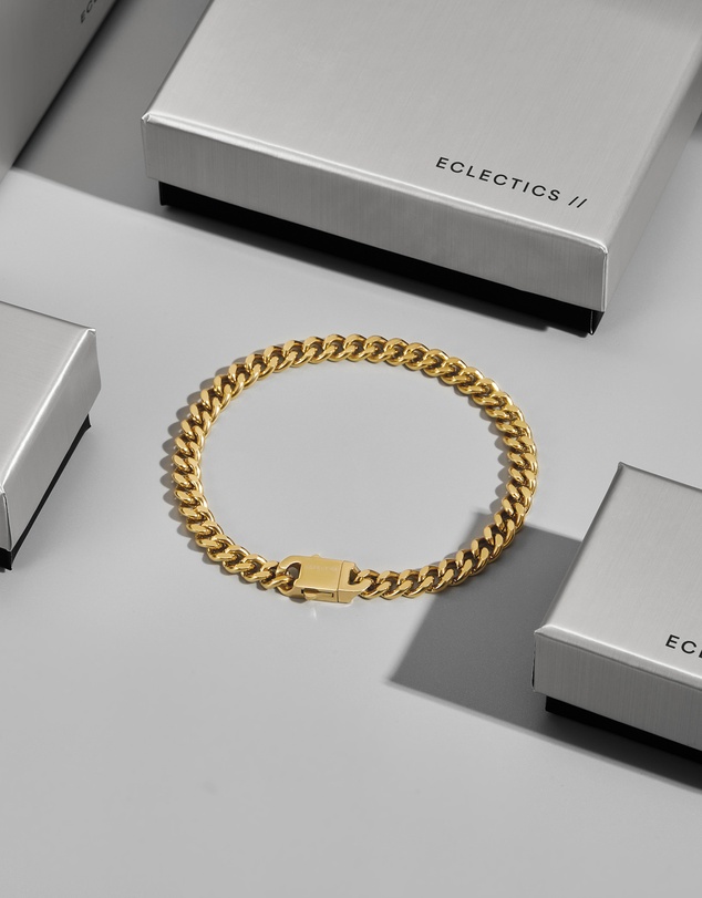 Eclectics - Craft Cuban Chain Bracelet - 18K Gold Plated Stainless Steel