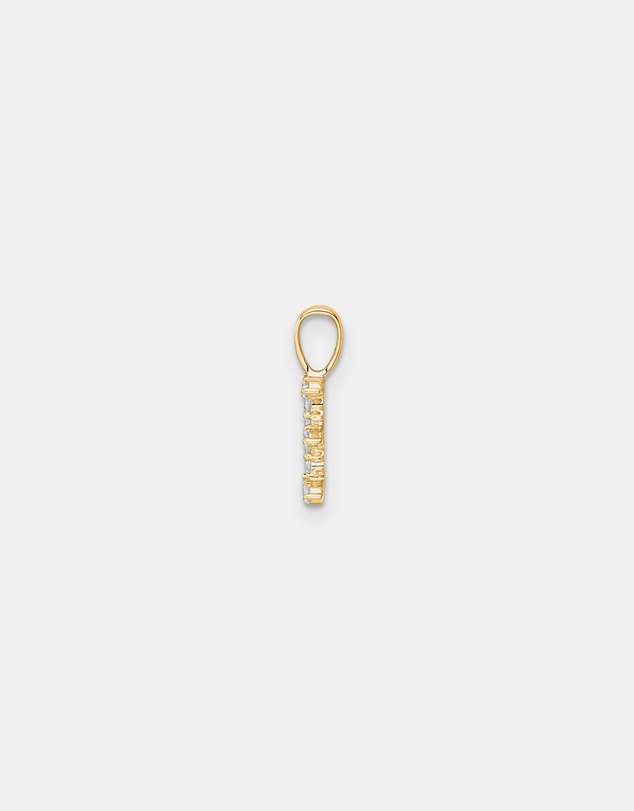Zoe Olivia - 9K Gold Lab Grown Diamond Initial E Pendant