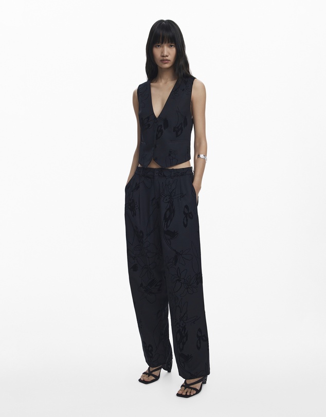 Desigual - Flocked Floral Pants