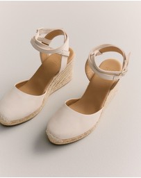 Trenery - Gwen Espadrille Wedge in Oyster