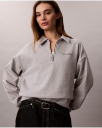 Calvin Klein Jeans - French Terry Relaxed Quarter Zip Sweatshirt