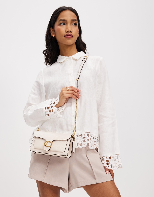 Coach - Polished Pebble Tabby Chain Clutch