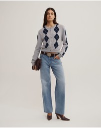 Witchery - Argyle Cropped Cardigan