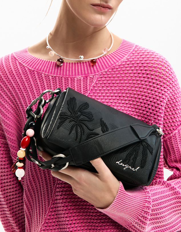 Desigual - Small bag with floral embossing