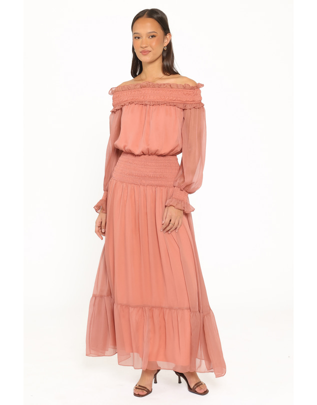 Petal & Pup - Paris Off Shoulder Maxi Dress - Vintage Mauve