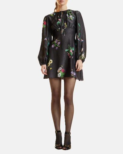 Cynthia Rowley - Printed Lurex Mini Dress
