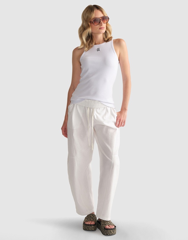 Decjuba - D-Luxe Linen Blend Barrel Pants