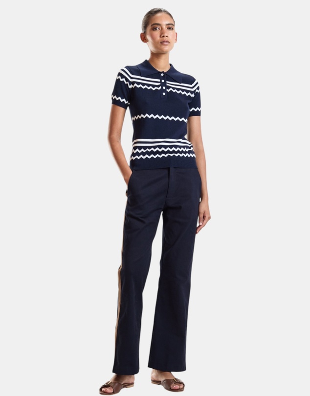Cynthia Rowley - Ziggy Cropped Knit Polo