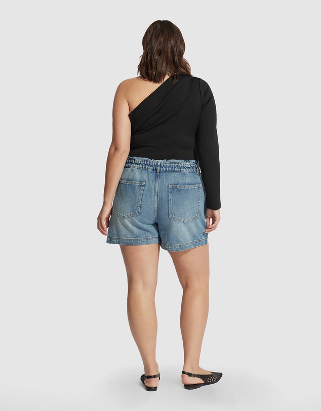 Decjuba - Tatiana Paperbag Denim Shorts
