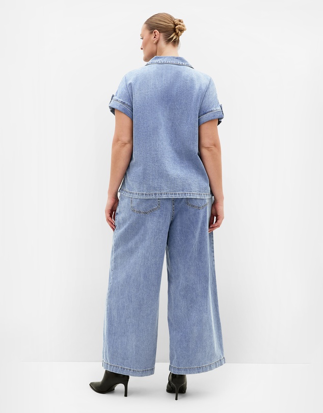 City Chic - Tilly Cotton Denim Shirt