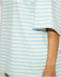 Dazie - Nostalgia Stripe Oversized Boyfriend Tee