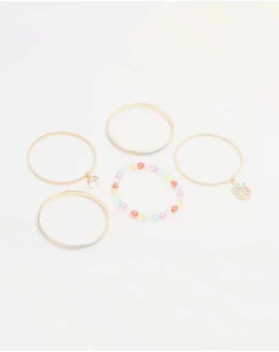 Lovisa - Kids Gold Bangles 5-Pack