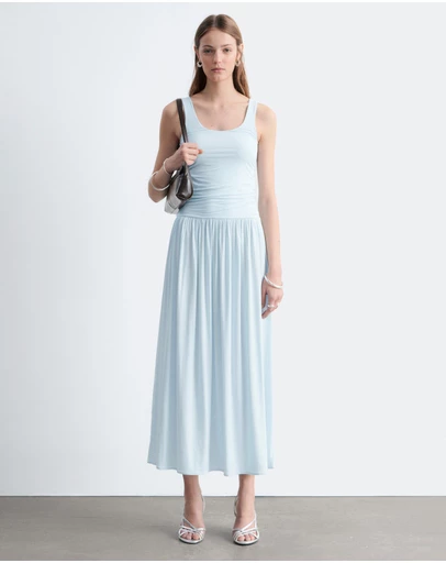 & Other Stories - Gathered Jersey Maxi Dress