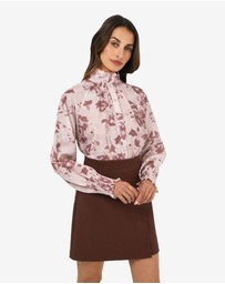 Forcast - Lesley High Neck Floral Blouse