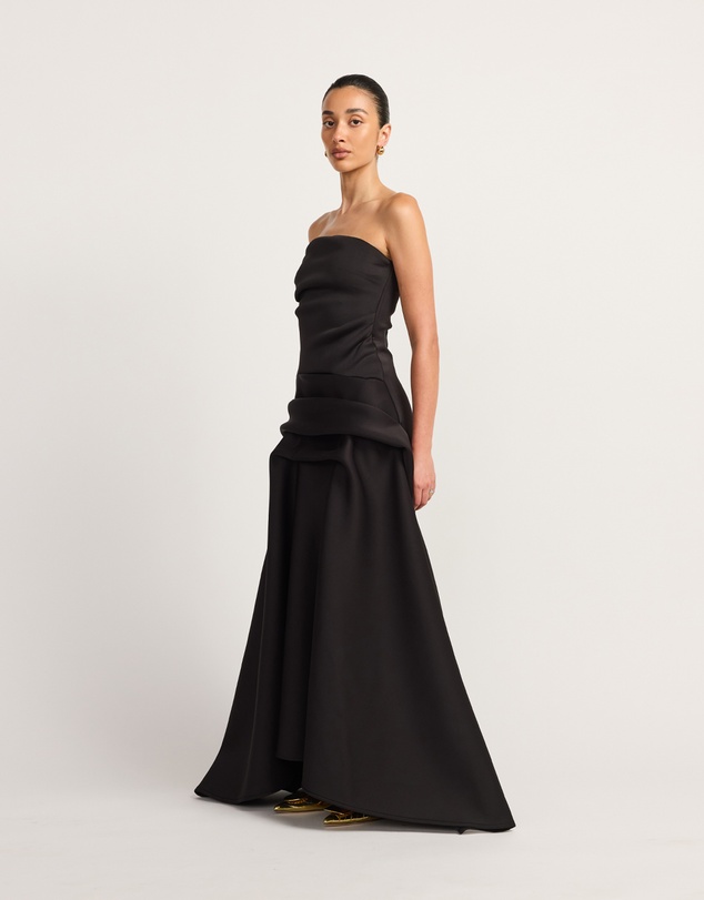 TOJHA - GAIA STRAPLESS MAXI DRESS BLACK
