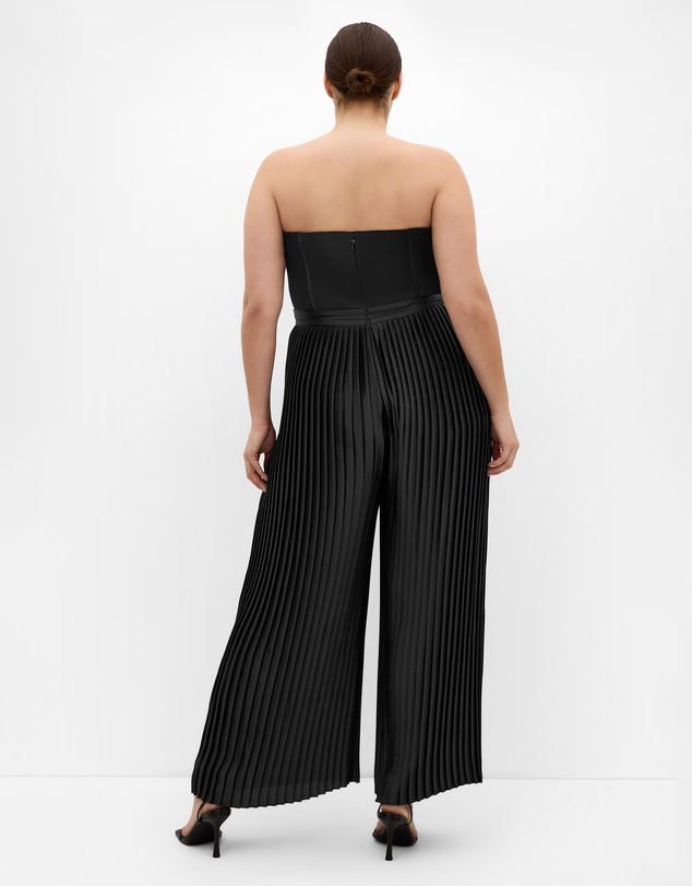 City Chic - Palazzo Pleat Jumpsuit