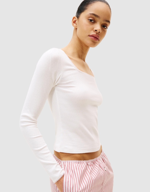 Tommy Hilfiger - Longsleeve Tee Pointelle Poplin PJ Set - Iconic Exclusive