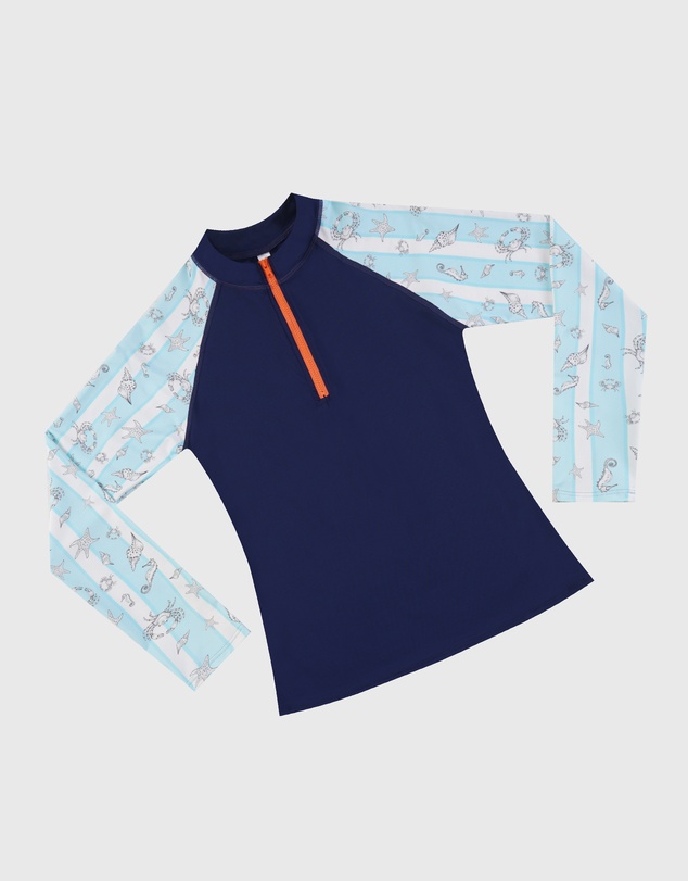 Aqua Blu Kids - Mariner Long Sleeve Rash Vest - Kids