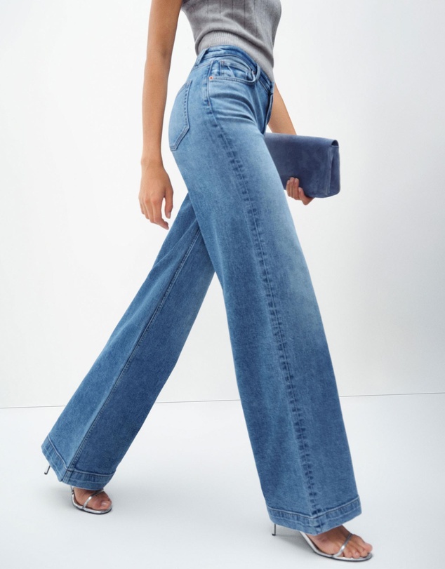 Reformation - Bex Super Stretch High Rise Wide Leg Jeans