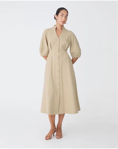 Forcast - Lyn Lantern Sleeve Shirt Dress