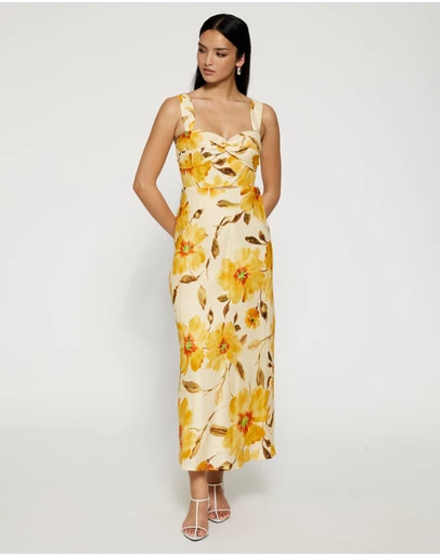 Lover - Neroli Twist Bust Midi Dress