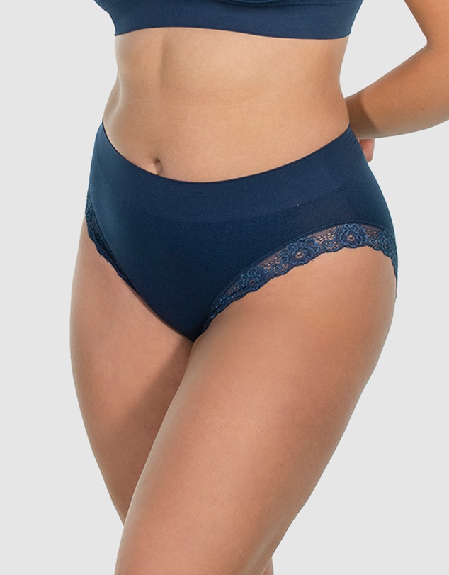 B Free Intimate Apparel - Contour Lace High Cut Briefs - 3 Pack