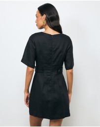 AERE - Clova Linen Mini Dress