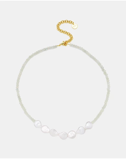 Amber Sceats - Bordeaux Necklace in Light Green