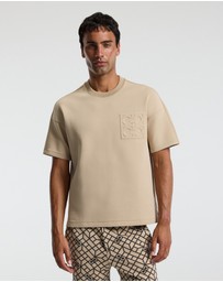 Calibre - Embossed Logo Short Sleeve Sweat Top Dune