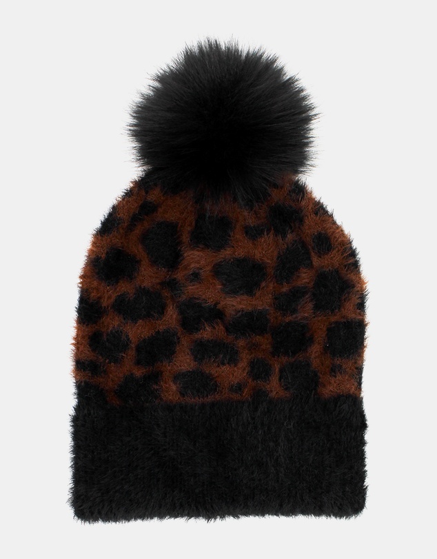 Morgan & Taylor - Hazel Leopard Beanie in Brown
