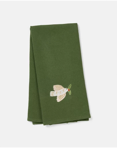 Linen House - Embroidered Tea Towel