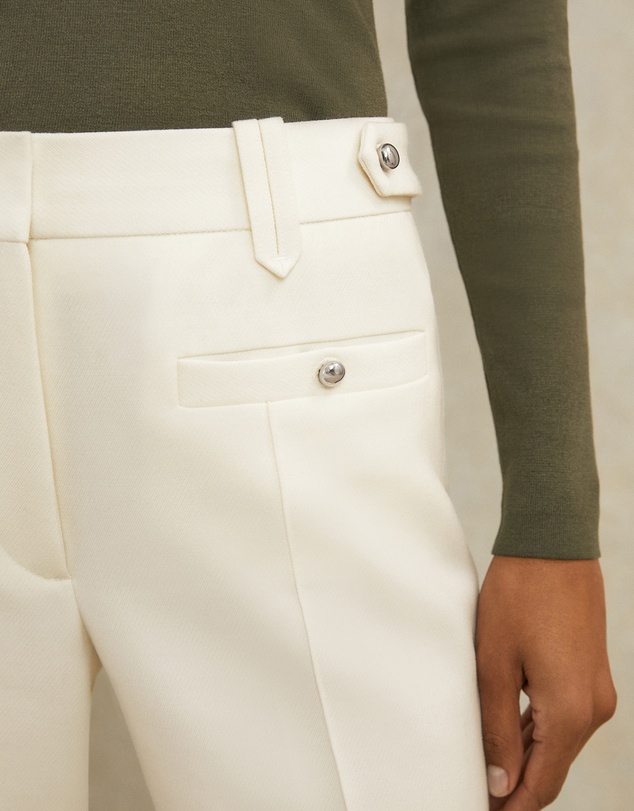 REISS - ATELIER Athena Wool Stud Flared Trousers