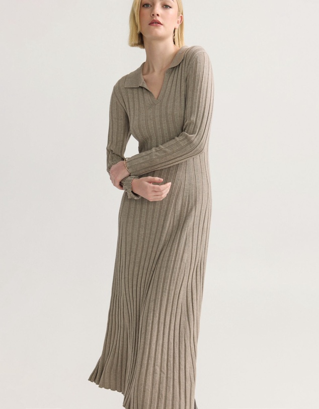 Oxford - Dakota Knitted Polo Collar Dress