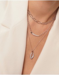 Ania Haie - Ania Haie Silver Pave Arrow Pendant Necklace