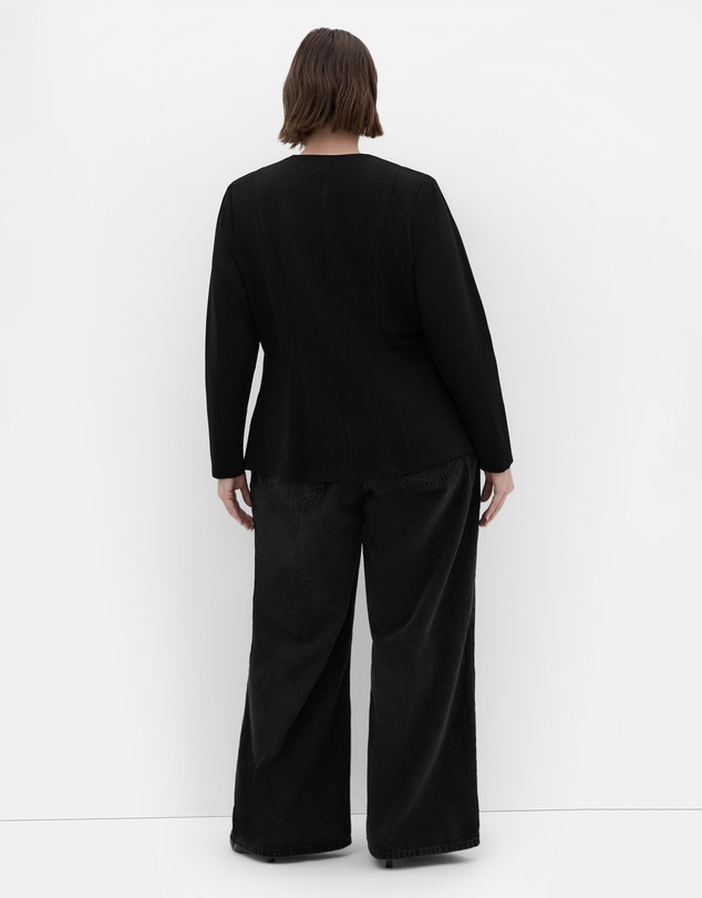 City Chic - Plus size Peyton Ponte Jacket - black
