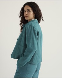 Seasalt - Seasalt Cornwall Blue Arame Linen Jacket