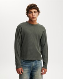 Cotton On - Cropped Fit Textured Long Sleeve