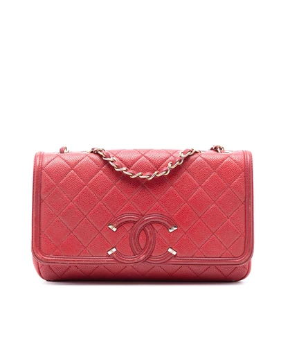 Pre-Loved by Azura Reborn - Pre-Loved Medium Quilted Caviar CC Filigree Flap