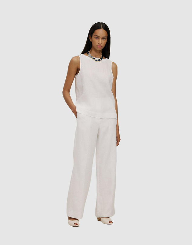 Trenery - Linen Boatneck Tank