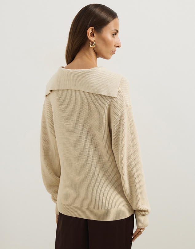 Atmos&Here - Natalie Oversized V-Neck Knit Jumper