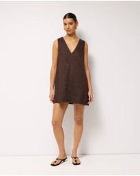 AERE - Eve Mini Linen Shift Dress