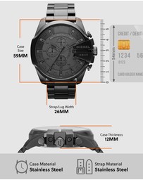Diesel - Mega Chief Gun-Metal Chronograph Watch
