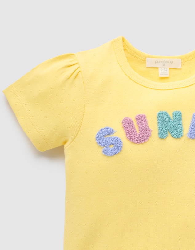 Purebaby - Pointelle Tee-Kids-Babies