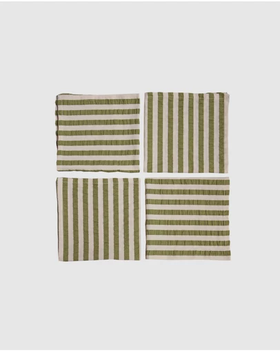 Mosey Me - Seersucker Stripe Napkin Set