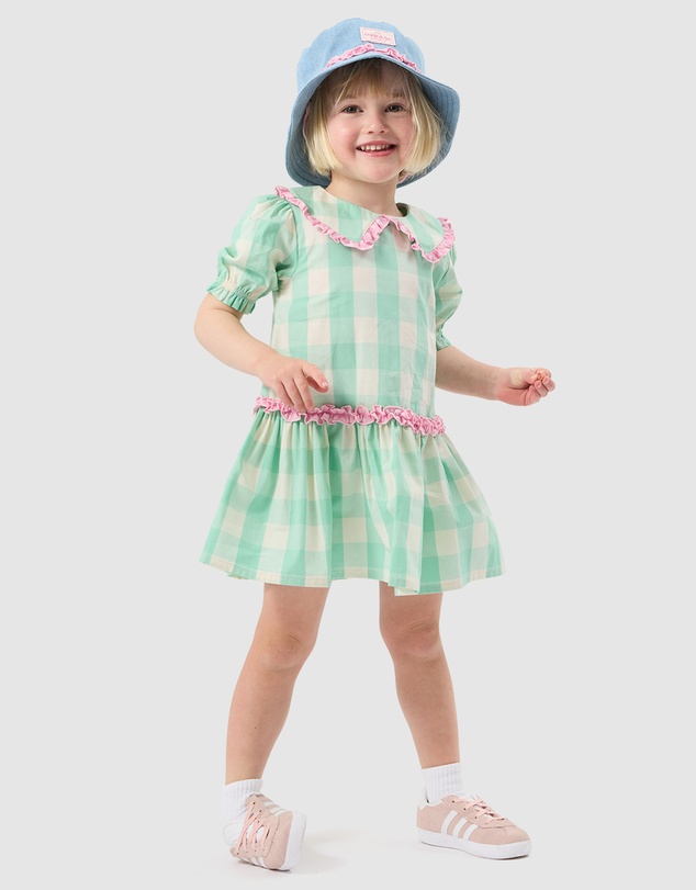 Goldie + Ace - Gingham Collar Dress - Babies-Kids