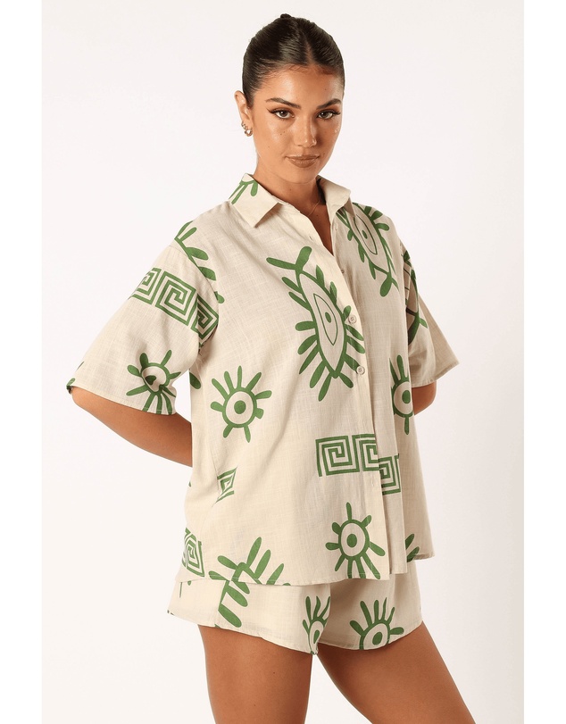 Petal & Pup - Baci Short Set - Beige Green