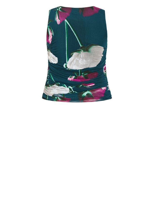 City Chic - Lidia Ruched Print Top